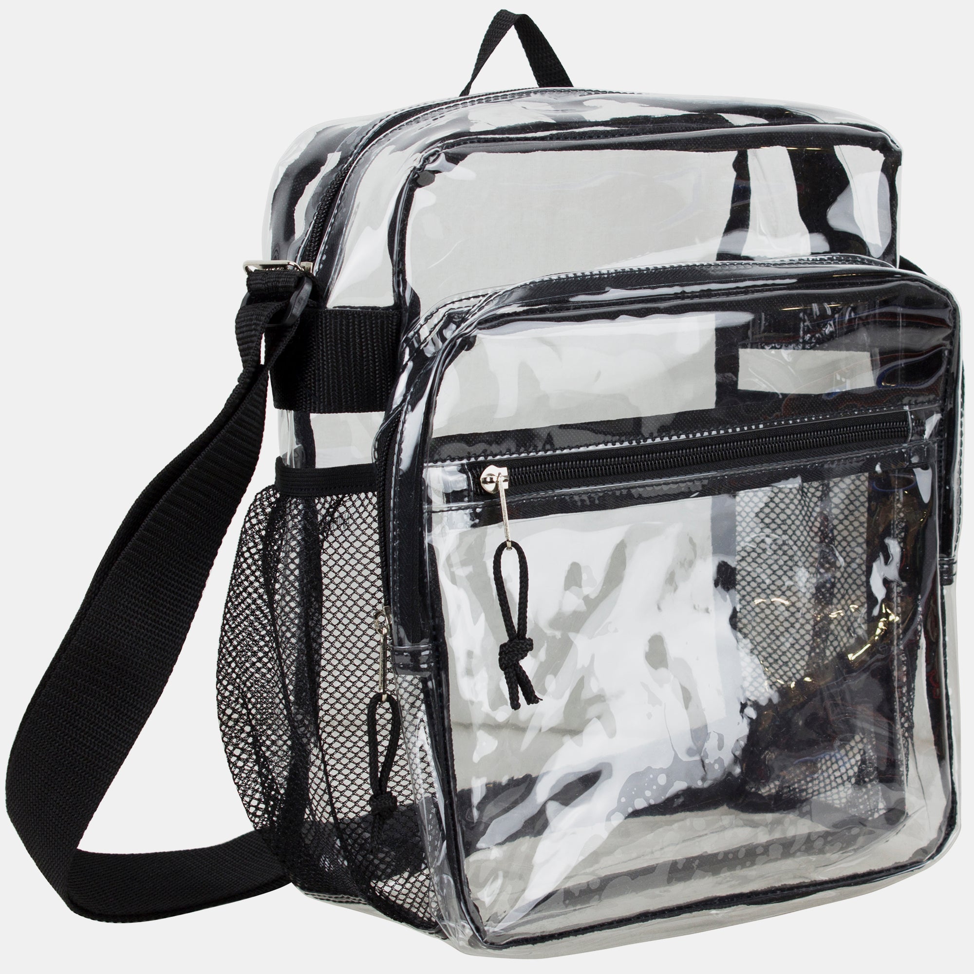 Clear Stadium Bag - White Trim - Grace and Lace