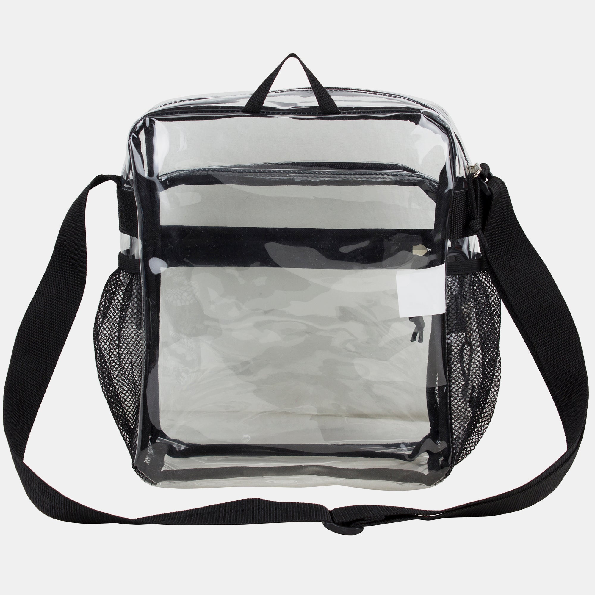 Eastsport Clear Stadium Messenger Bag with Side Mesh Pockets