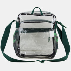Eastsport Clear Stadium Messenger Bag with Side Mesh Pockets