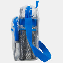 Eastsport Clear Stadium Messenger Bag with Side Mesh Pockets