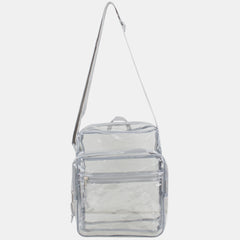 Eastsport Clear Stadium Messenger Bag with Side Mesh Pockets