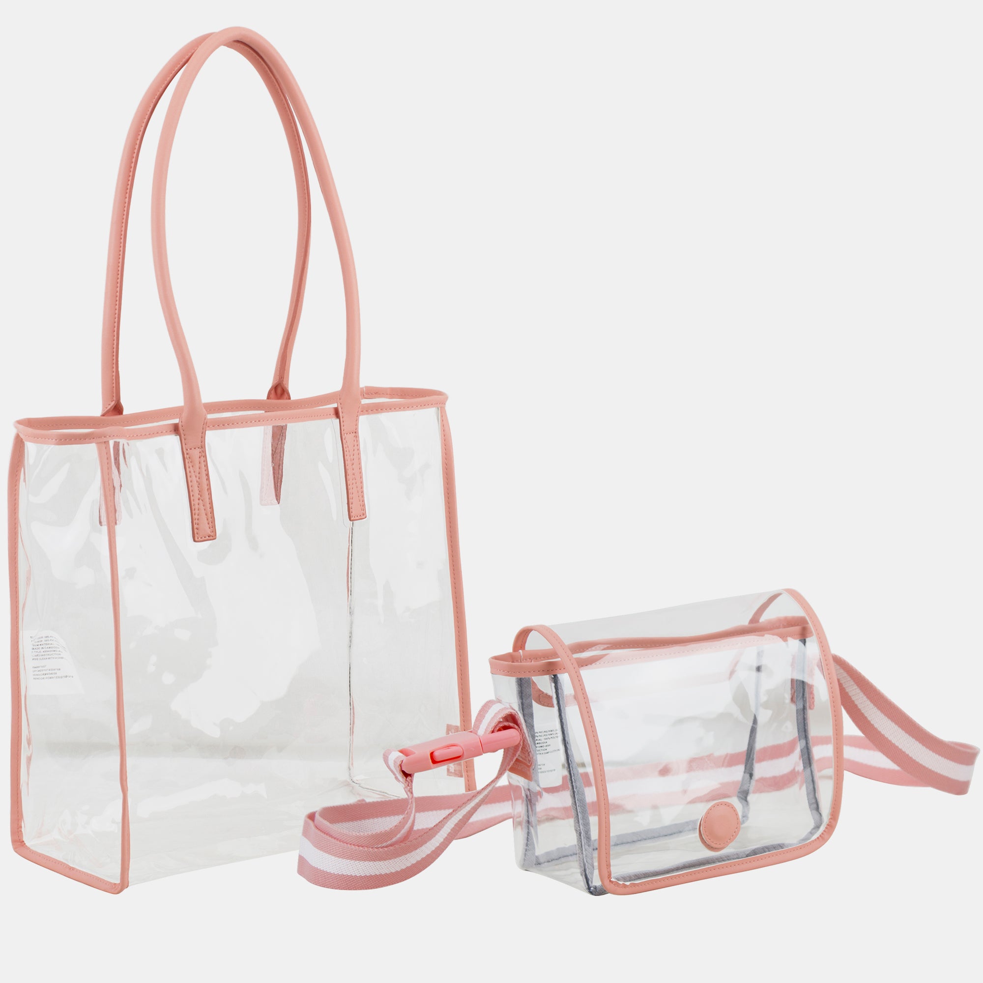 Clear Stadium Approved Tote Bag Handbag Bundle